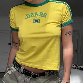 Graphic Tee Y2k Jersey Shirts 2000s Streetwear Y2k Crop Tops
